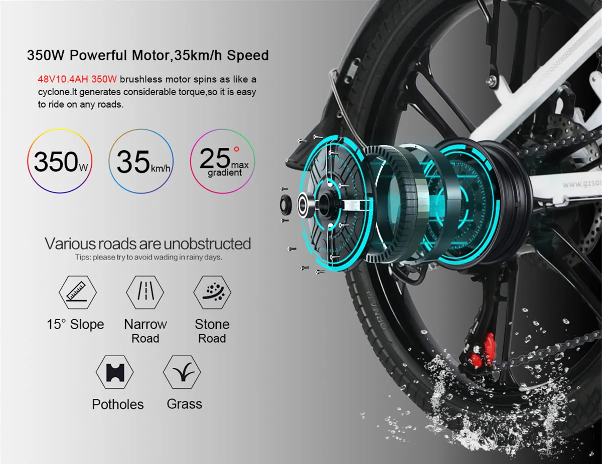 Samebike 20LVXD30-II-IT Mini Bike - Image 4